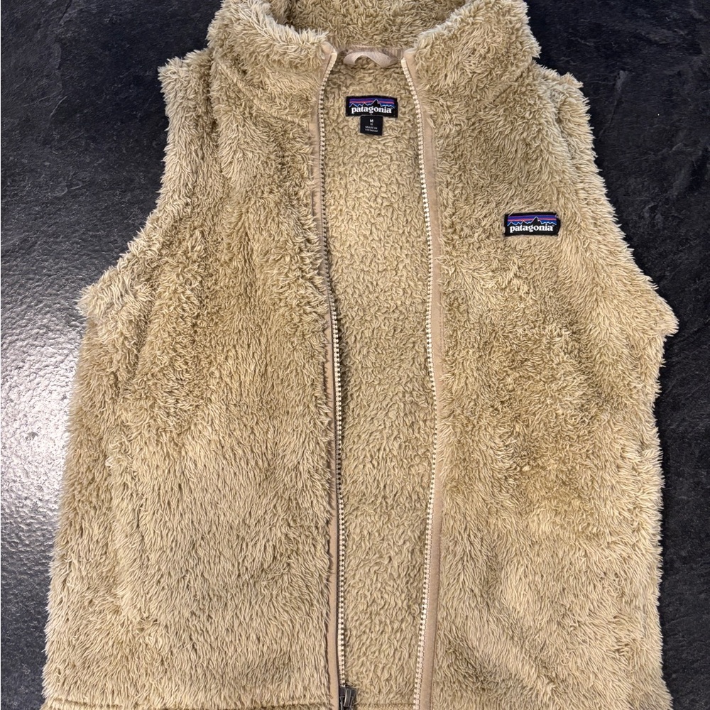 Patagonia Kids Tan Fleece Vest